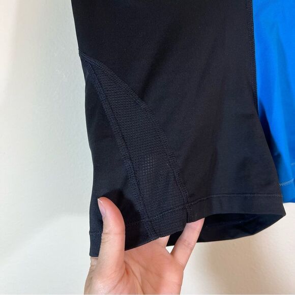 ✨ Nike Pro Blue Black Green Spandex Shorts Small - Picture 3 of 9